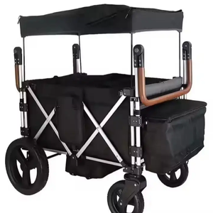 Poussette pliable 4 places 7S+ neuve d'origine avec auvent, chariot poussoir-tireur à vendre, poussette pour bébé - Product Image 2