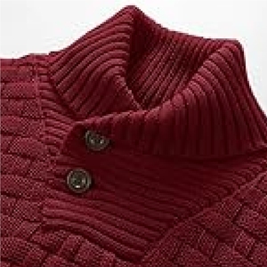 Pull à manches longues en polyester anti-rides pour homme avec logo brodé Pull en polyester élégant et confortable - Product Image 2