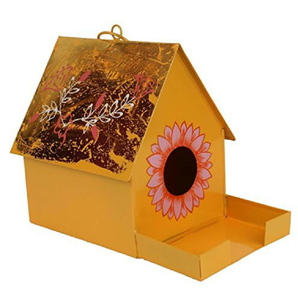 Nichoirs en métal peints à la main et rustiques | Décor de jardin et de cour | Mangeoires d'oiseaux personnalisées de style vintage en gros - Product Image 3