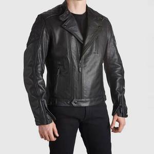 Approvisionnement direct en usine Veste en cuir d'hiver pour hommes de haute qualité avec fermeture éclair Logo personnalisé Tenue décontractée à bas prix Style de rue populaire - Product Image 1