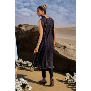 Traje de 3 Piezas sin Coser de Satén Bordado con Hilo Teñido Jacquard MJ-42037 - Product Image 6