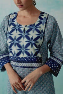 Summer Casual Wear Manches trois-quarts Col en O Fait à la main Longueur de plancher Long Imprimé Maxi - Product Image 2