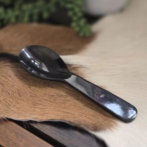 ช้อนทำจากเขาสัตว์ งานฝีมือธรรมชาติ รักษ์โลก ทันสมัย สั่งทำโลโก้ได้ ขายส่ง สำหรับตักชา อาหาร และเครื่องใช้บนโต๊ะอาหาร - Product Image 1