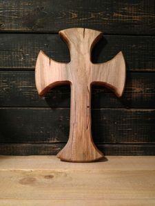 Croix en bois élégante pour décoration murale religieuse Croix en bois artisanale avec décoration murale en bois de mangue unique - Product Image 3