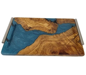 Best Quality Handmade <b>Resin</b> <b>Epoxy</b> Serving Tray Customizable for Home Restaurant Hotel Nursery Elegant Decorative Tray - Product Image 4