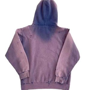 Sweat à capuche vierge personnalisé Impression personnalisée Sweatshirts à capuche en coton épais vieilli pour hommes - Product Image 2