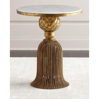 Table d'appoint ronde contemporaine en fer avec finition mate et design minimaliste élégant pour les intérieurs modernes de maison et de bureau
