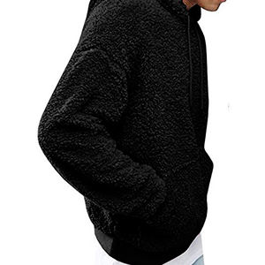 Athletic Blank High Quality <b>Hoodie</b> Wholesale Fleece Thick Men Custom Plain Street Hoodies <b>Sherpa</b> Hoodies for Man - Product Image 3