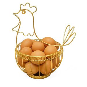 Decorative <b>Metal</b> Fruit <b>Basket</b> For Kitchen <b>Storage</b> Dining Room Display And Rustic Farmhouse Tabletop Arrangement - Product Image 5