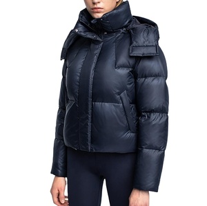 High Quality Women Customize <b>Crop</b> <b>Puffer</b> <b>Jackets</b> New Design of 2026 Thick Nylon <b>Jacket</b> 2026 - Product Image 3