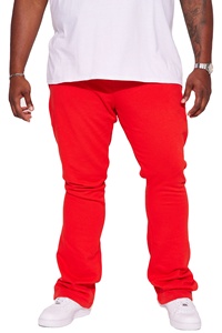 2023 unisexe personnalisé 100% coton polaire Jogging empilé pantalon de survêtement pantalon évasé avec sérigraphie pour hommes - Product Image 6