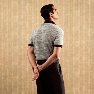 Wholesale Jacquard Knitted <b>Vintage</b> Old Money Style Men's <b>Polo</b> T <b>Shirt</b> Short Sleeve Contrast Collar Needle Drop <b>Polo</b> <b>Shirts</b> - Product Image 3