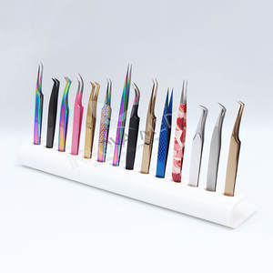 Pinzas para Pestañas con Logotipo Personalizado, Ecológicas, de Marca Privada, Color Azul Plasma, Accesorio para Extensión de Pestañas, Pinzas para Aislamiento de Pestañas - Product Image 1