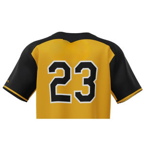 Ensemble de maillot de baseball pour homme avec logo d'équipe imprimé par sublimation, séchage rapide, respirant, 100% polyester, motif uni, chemises et shorts - Product Image 4