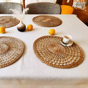 Recién llegado, manteles individuales de jacinto de agua, variedad de tamaños, placas de cargador tejidas a mano personalizadas, decoraciones de mesa de artesanos de Vietnam - Product Image 6