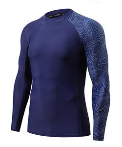 Wholesale Custom Logo Rashguard <b>Long</b> <b>Sleeve</b> <b>Compression</b> <b>Shirt</b> Quick MMA Grappling Training Rash Guard Surf Sportswear Supplier - Product Image 1