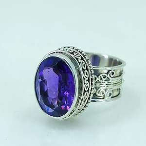 Bague Bohème Pierre de Naissance de Juin Faite à la Main en Argent Sterling 925 avec Améthyste Taille Ovale – Cadeau Idéal pour son Anniversaire ou son Anniversaire de Mariage - Product Image 5