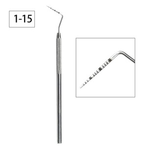 Sonda Periodontal Graduada Dental, Sonda CPI con Escala, Instrumento Dental, Equipo de Endodoncia, Herramienta de Acero Inoxidable 1-15/1-10 - Product Image 6
