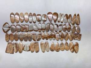 Más vendidos 100% Natural AAA Grade Picture Jasper Piedras preciosas Ágata verde Piedras sueltas para par de joyas - Product Image 2