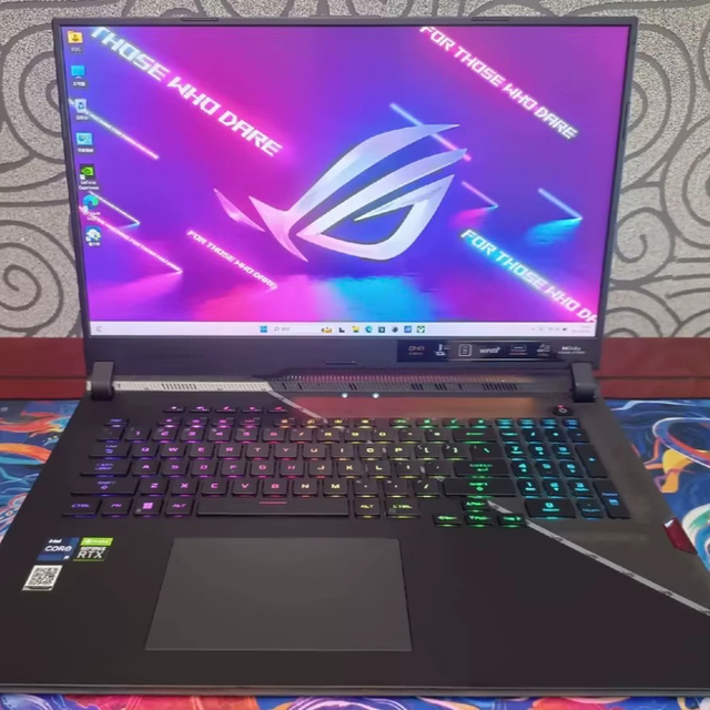 Original Used AS-US Rog Strix 6 Plus G733ZX Laptop RTX3070ti RGB Backlit 12th GEN I9 17.3" SSD English Keyboard