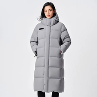 Vestes de snowboard longues imperméables à bulles gonflables, imprimées, unies, chaudes, personnalisées, tissées, épaisses, d'hiver, teintes, à capuche, en coton, pour hommes