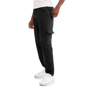 Pantalon Cargo d'hiver de couleur unie en coton pour hommes, grande taille 5XL Stretch Work/Sport Pantalon décontracté Youth Street Pocket Mid Waist - Product Image 1