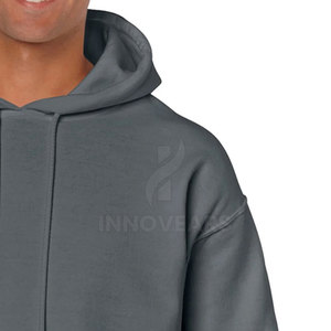 Sudadera con capucha para hombre de diseño personalizado, con material de algodón y forro polar, con bolsillo largo tipo pullover, color morado, venta al por mayor. - Product Image 4