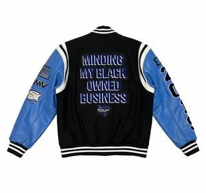 Chaqueta universitaria de lana bordada al por mayor estilo Letterman clásico con logotipo personalizado para equipos y escuelas - Product Image 2