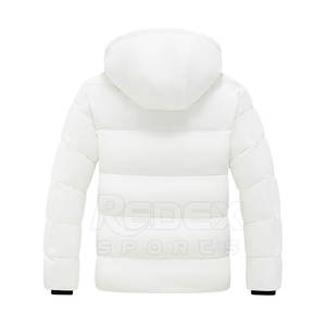 Veste d'hiver rembourrée pour hommes sur mesure en gros avec col à capuche au design unique et position du logo avant - Product Image 2