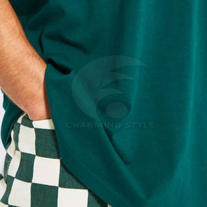 เสื้อยืดโอเวอร์ไซส์ผ้าคอตตอนหนาน้ำหนักเบาสำหรับผู้ชาย ทรงหลวม รับสั่งทำพิมพ์ลายตามแบบ OEM - Product Image 6