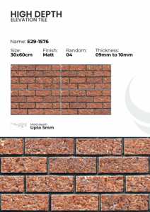 Azulejos de Porcelana para Paredes Exteriores de 300x600 mm, Fachada Comercial - Product Image 4