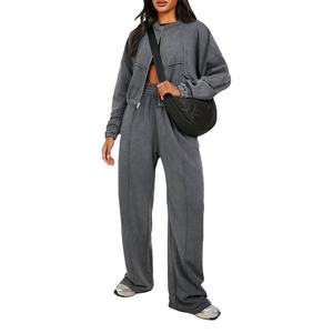 High Quality Wholesale women'<b>s</b> cotton tracksuit set premium athletic sweat <b>suits</b> for global importers high quality casual wear - Product Image 1