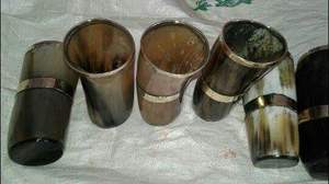 Luxury Handmade Eco-Friendly Viking Drinking Horn with Leather <b>Holder</b> Buffalo Horn <b>Mug</b> for Religious Home Decoration and Gifts - Product Image 2