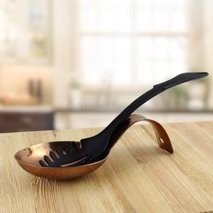 Cuillères à soupe antiques en cuivre pur de qualité fine forme de courbe unique vente chaude ustensiles de cuisine en cuivre et produits de vaisselle - Product Image 4