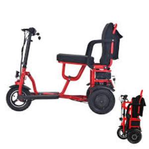 48V 700W Dual Motor Folding Electric <b>Pedicab</b> Lithium Battery Black 42x22x33 Inch Model - Product Image 1