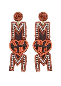 Colección de pendientes colgantes de gota especiales deportivos con cuentas Pendientes colgantes de gota bordados de la India - Product Image 4