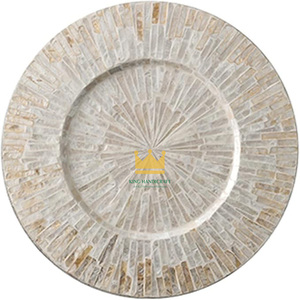 Placa de cargador de nácar de nuevo diseño, Pacemat para mesa de eventos de boda decorativa de Vietnam - Product Image 3