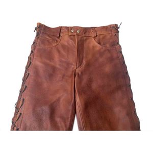 Pantalones de cuero para Hombre Ropa Informal nueva moda al por mayor - Product Image 5