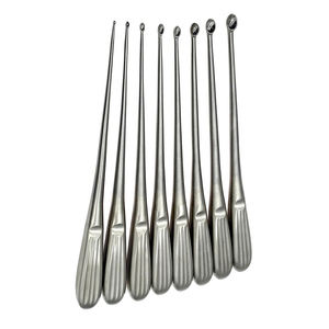 Juego de curetas óseas de alta calidad, cirujanos diseñados específicamente para usos biológicos, cureta médica de acero inoxidable con mango de acero - Product Image 3