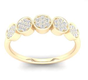 Aniva Jewels 14K oro único redondo diamante aniversario anillo Venta caliente Nueva joyería - Product Image 1