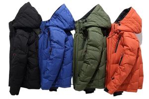 Parka longue pour homme de haute qualité, imperméable, coupe-vent, avec capuche et logo frontal, décontractée, en polyester écologique - Product Image 5