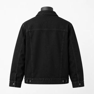 <b>Men</b> Casual Canvas <b>Denim</b> <b>Jacket</b> 100% Cotton Windproof Outerwear <b>for</b> Winter with Front Logo <b>Men</b> Casual Canvas <b>Denim</b> <b>Jacket</b> - Product Image 5