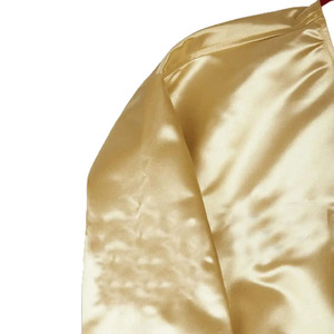 2024 nouveau design mode broderie patchwork Double face hommes grande taille Bomber veste Satin Varsity vestes pour hommes - Product Image 5