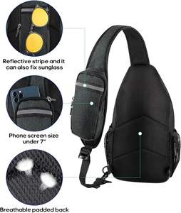 Sac à main messager pour vêtements de sport en nylon durable et imperméable Sac à bandoulière et bandoulière orange pour femmes et hommes - Product Image 3