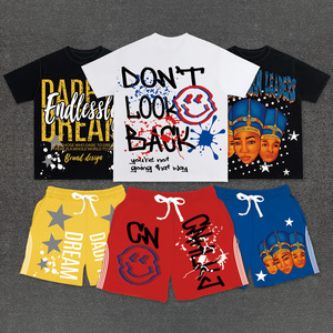 BlacknYellow Casual Conjuntos de 2 piezas Camiseta de manga corta Pantalones cortos de malla Conjunto de chándal sólido Ropa de marca para hombres Conjuntos de pantalones cortos - Product Image 5