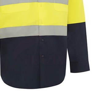 เสื้อใส่ทำงานแขนยาวสำหรับผู้ชายเสื้อใส่ทำงานระบายอากาศได้ดีเสื้อเชิ้ตแขนยาว - Product Image 5