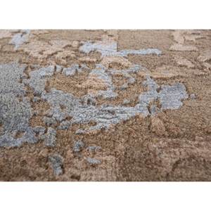 Tapis Uvenuti en laine et soie de bambou à motifs abstraits gris et noir noué à la main pour usage domestique - Modèle 5004 - Product Image 3