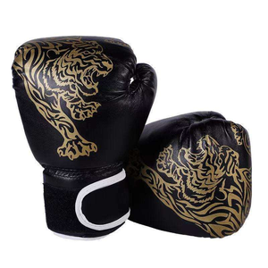 Gants de boxe en cuir à fermeture auto-agrippante, pour entraînement extérieur, vente chaude, OEM ODM, logo personnalisé, marque privée, haute absorption d'humidité, séchage rapide - Product Image 5