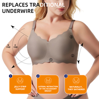Sujetador Deportivo de Maternidad para Mujer, Sólido, para Lactancia, con Cierre Frontal, Push-Up, Antideslizante, con Tirantes Ajustables