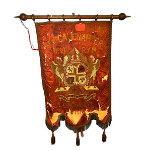 Masonic Regalia Norwood Lodge Banner con gran emblema masónico blanco - Product Image 4